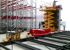 Монтаж передвижных стеллажей на складе Первомайского хладокомбината